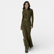 Women's Zip-Up Bodycon Dress