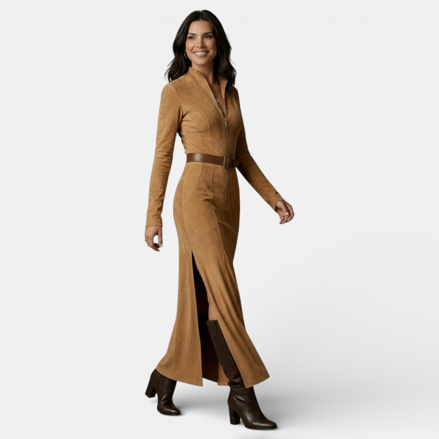 Women's Zip-Up Bodycon Dress