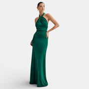 Women's Halter Maxi Bodycon Dress
