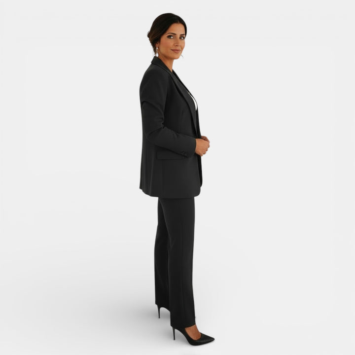 Conjunto de Traje Mujer con Blazer y Pantalón Slim