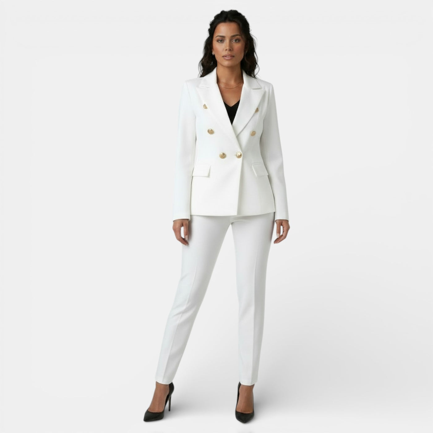 Women's Office Set with Blazer and Slim Pants