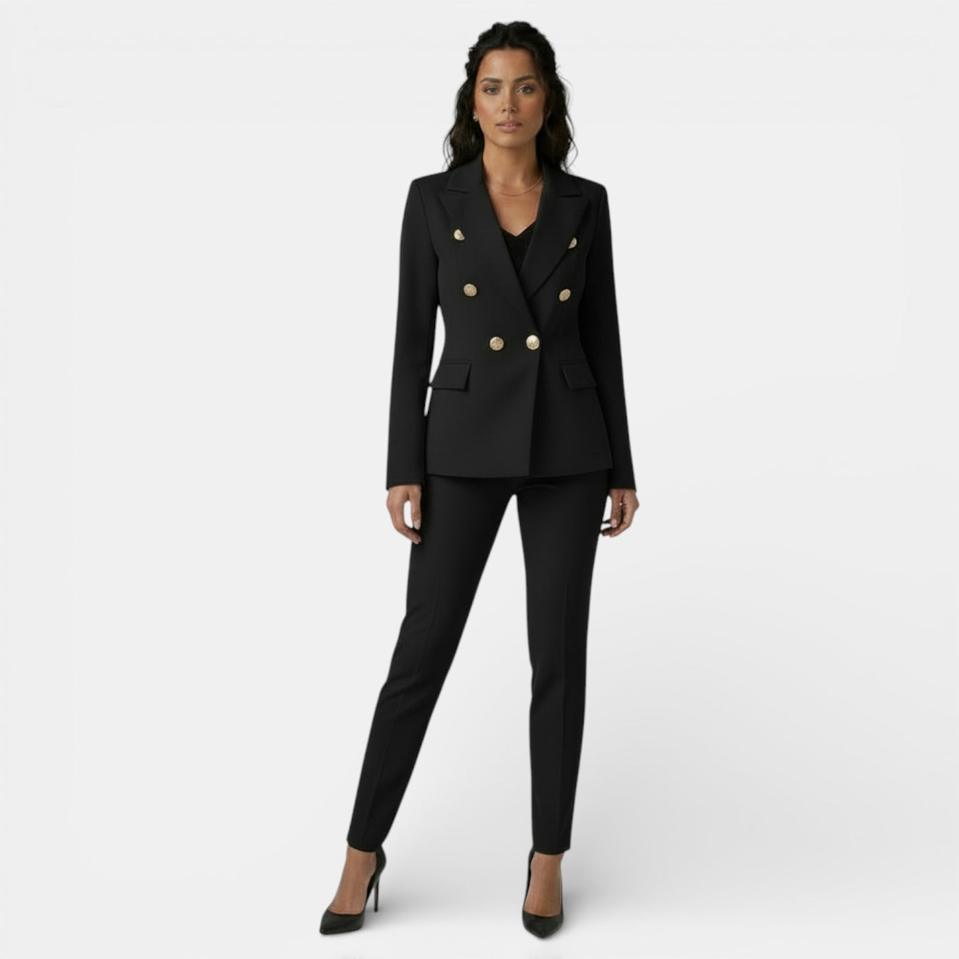 Women's Office Set with Blazer and Slim Pants