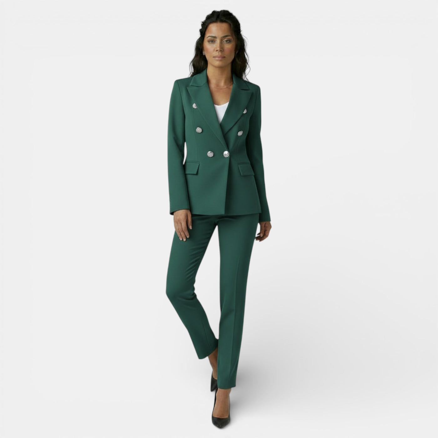 Women's Office Set with Blazer and Slim Pants