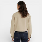 Women's Faux Suede Cropped Jacket