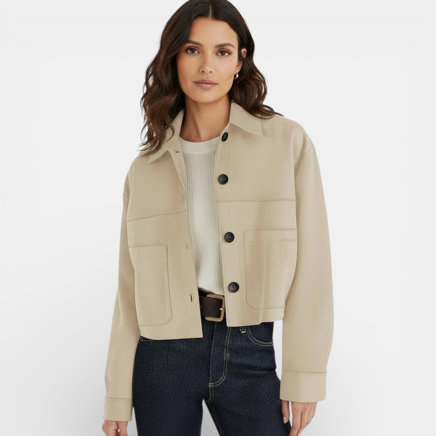 Women's Faux Suede Cropped Jacket