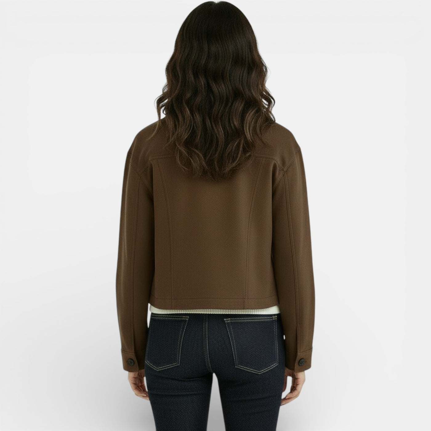 Women's Faux Suede Cropped Jacket