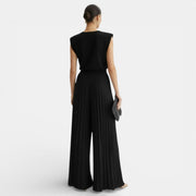 Women's Sleeveless Wide Leg Pant Set