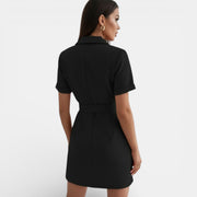 Vestido Traje Elegante Mujer con Cintura Ajustada