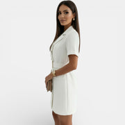 Vestido Traje Elegante Mujer con Cintura Ajustada