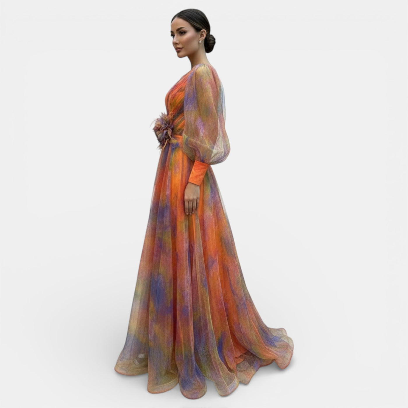 Women's Tie-Dye Long Party Dress
