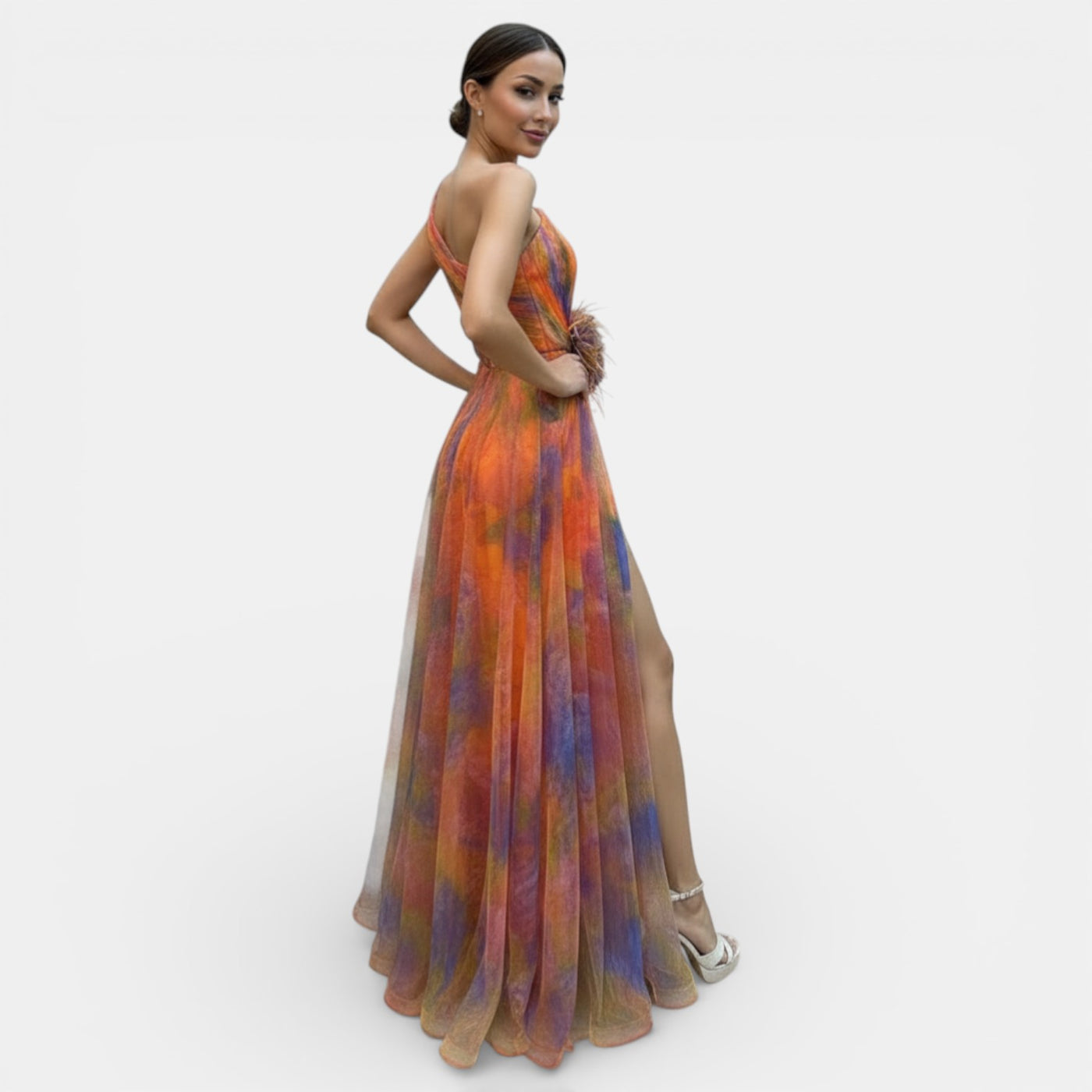 Women's Tie-Dye Long Party Dress