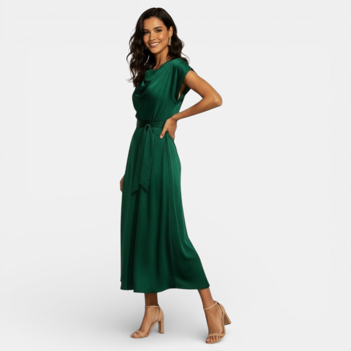 Vestido Midi Elegante de Seda para Mujer
