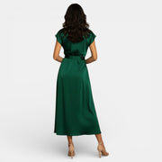 Women's Elegant Silk Midi Dress