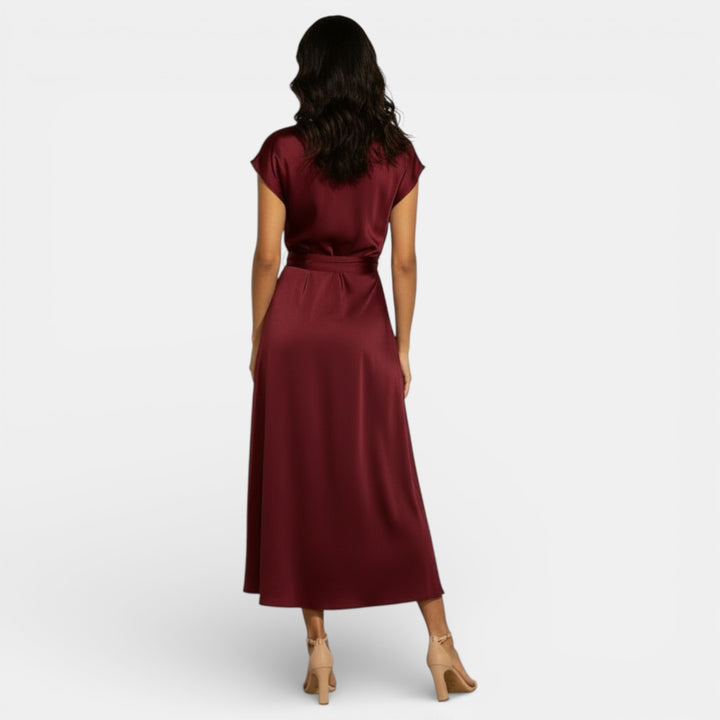 Vestido Midi Elegante de Seda para Mujer