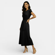 Women's Elegant Silk Midi Dress