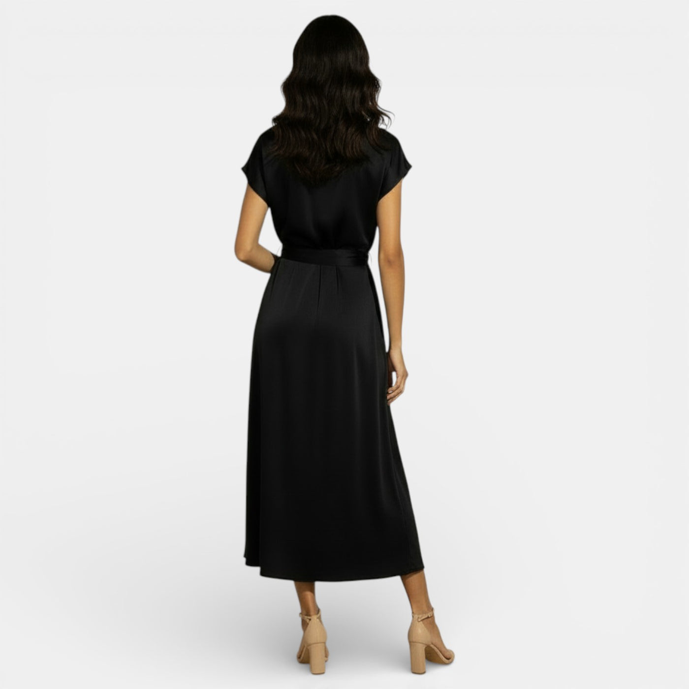 Women's Elegant Silk Midi Dress