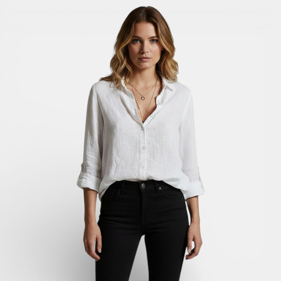 Women's Elegant Button-Down Spring Blouse