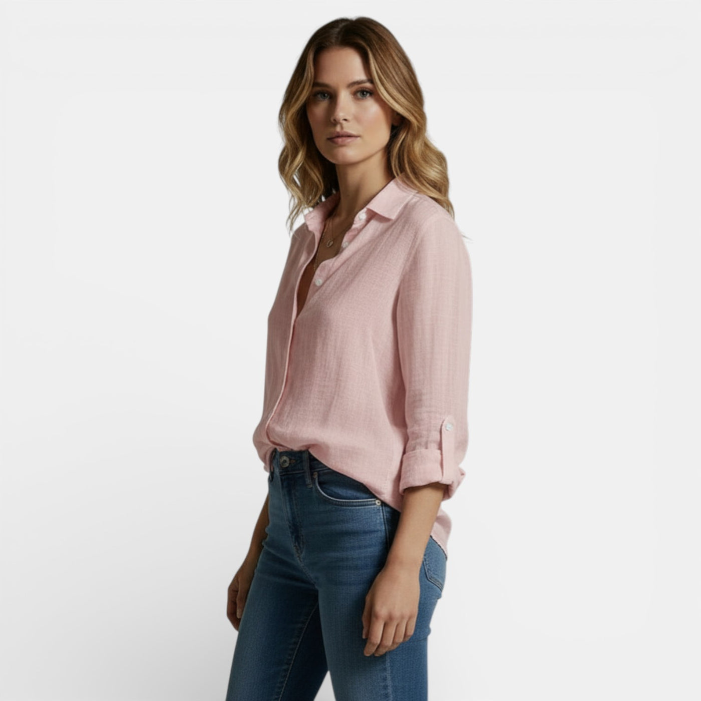 Blusa Mujer Primavera con Botones Elegante