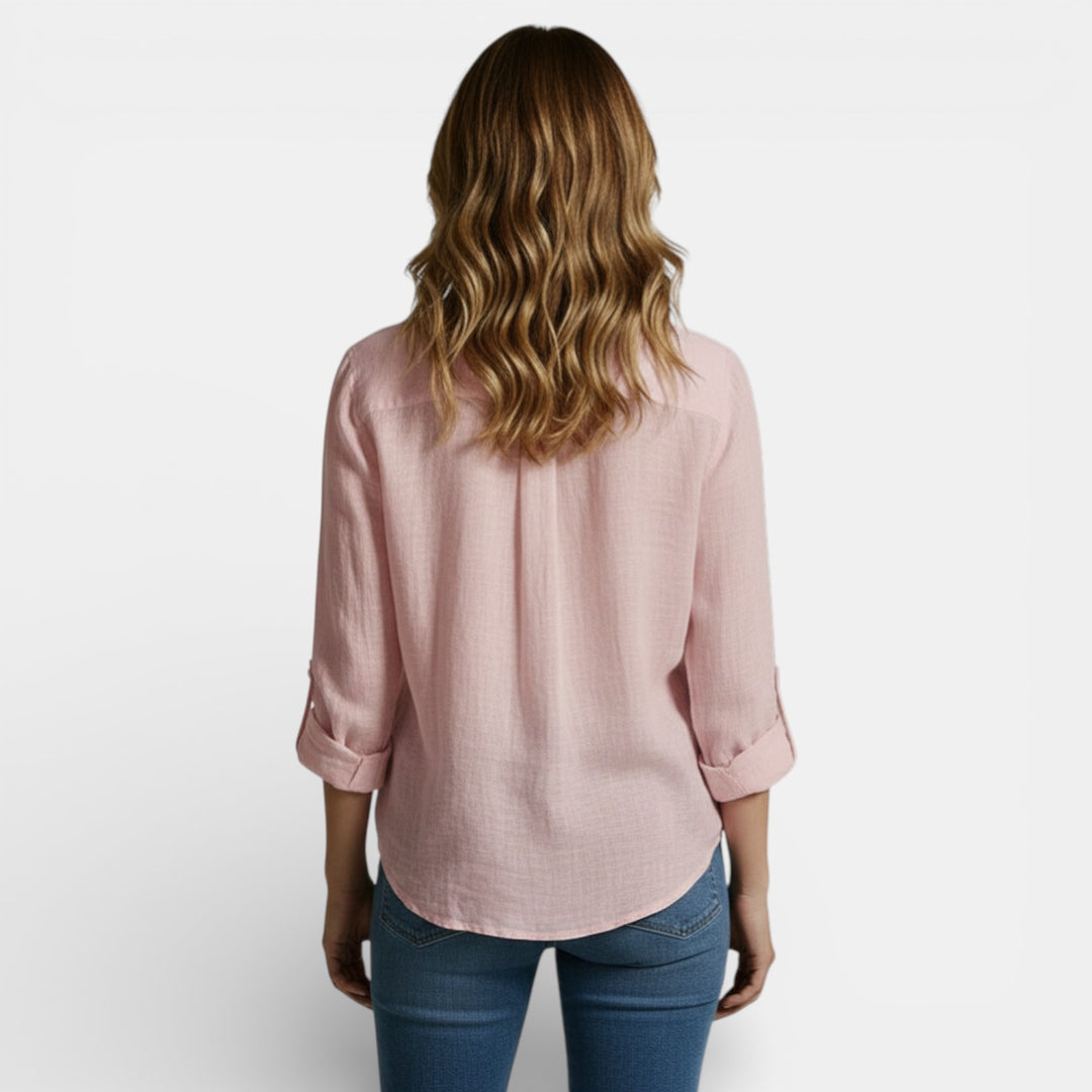 Blusa Mujer Primavera con Botones Elegante
