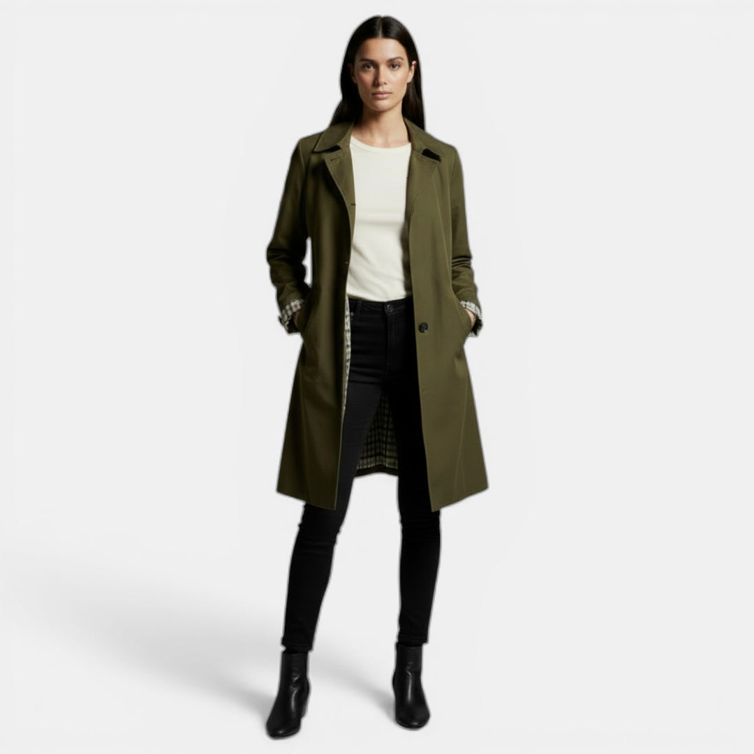 Gabardina Larga Impermeable para Mujer