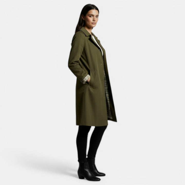 Gabardina Larga Impermeable para Mujer