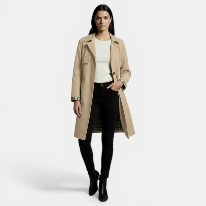Gabardina Larga Impermeable para Mujer