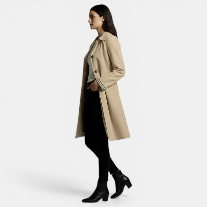 Gabardina Larga Impermeable para Mujer