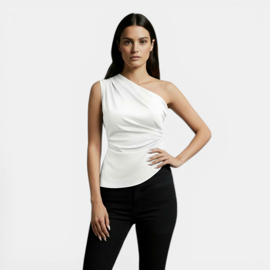 Elegant Cross-Front Top for Women, Spring Slim Fit Chic Fashion