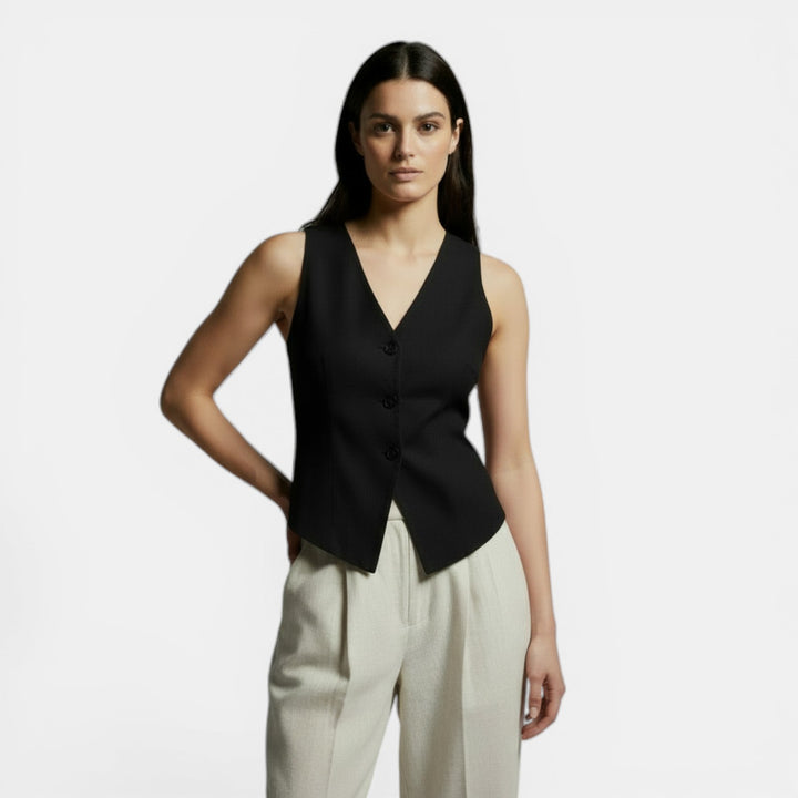 Chaleco Mujer Slim Fit Retro Elegante – Moda Casual y Sofisticada