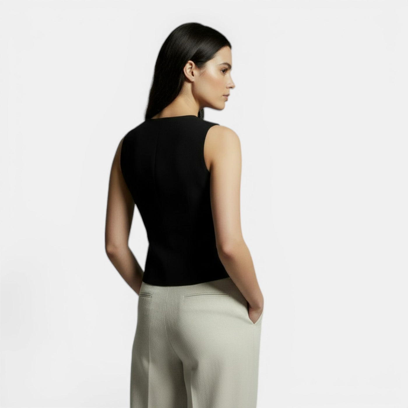 Women's Slim Fit Retro Elegant Vest – Casual and Sophisticated Fashion