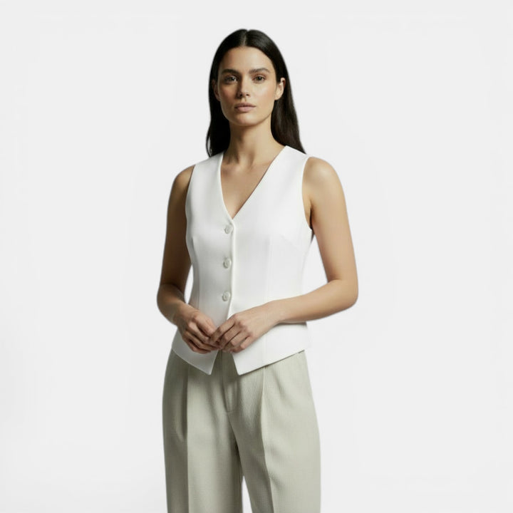 Chaleco Mujer Slim Fit Retro Elegante – Moda Casual y Sofisticada