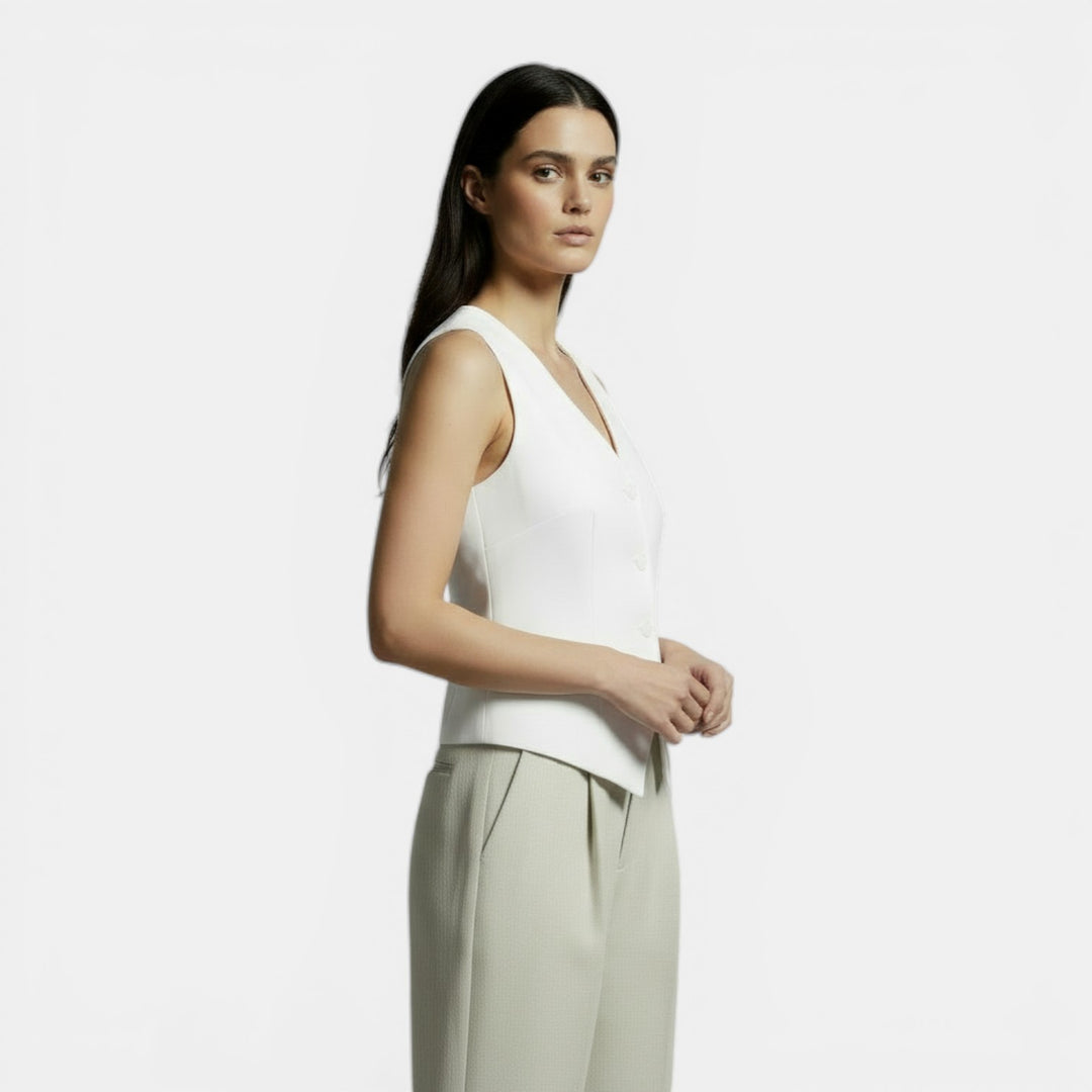 Chaleco Mujer Slim Fit Retro Elegante – Moda Casual y Sofisticada