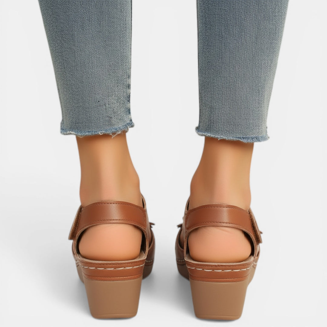 Sandalias Mujer Cuña Plataforma Cómodas con Velcro