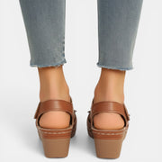 Women's Comfortable Platform Wedge Sandals with Velcro