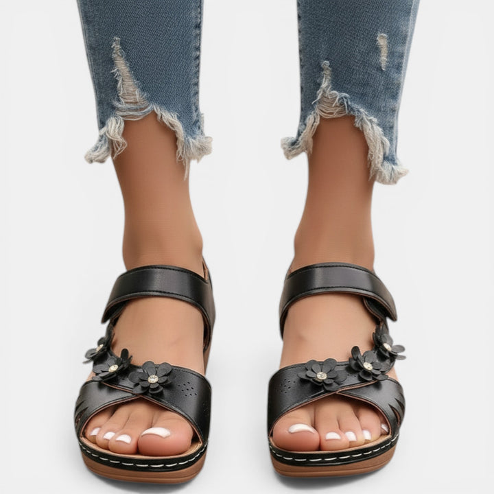Sandalias Mujer Cuña Plataforma Cómodas con Velcro