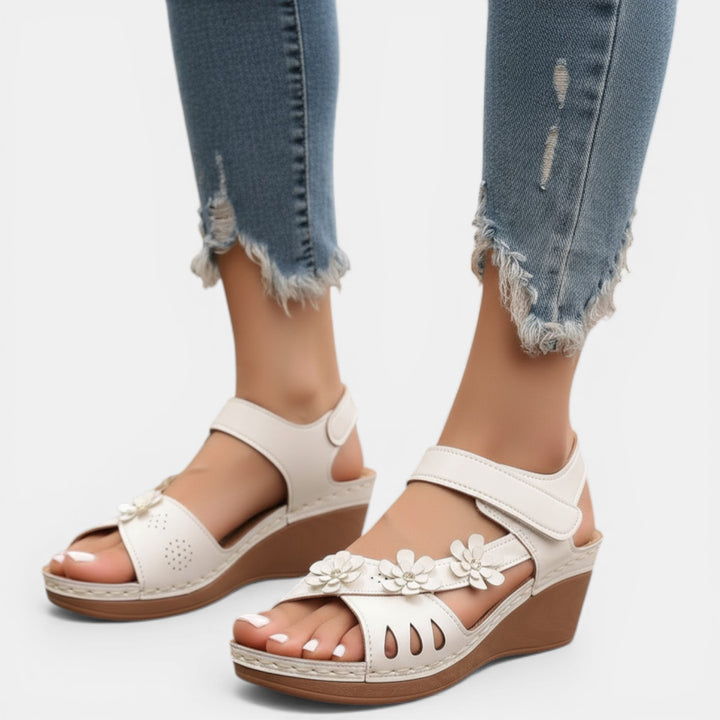 Sandalias Mujer Cuña Plataforma Cómodas con Velcro