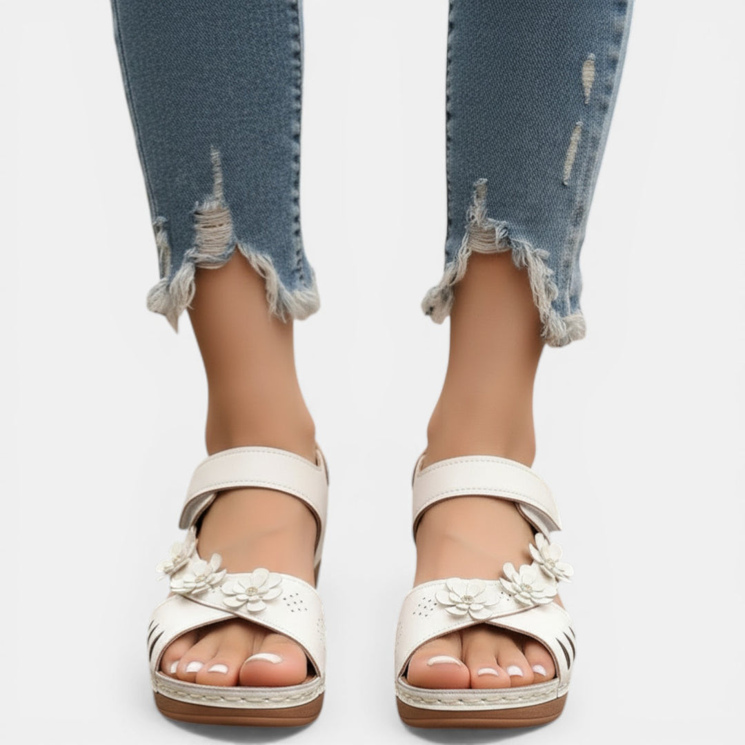 Sandalias Mujer Cuña Plataforma Cómodas con Velcro