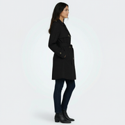 Women's Double-Breasted Midi Trench Coat for Mid-Season