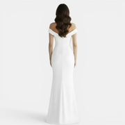 Off-the-Shoulder Form-Fitting Maxi Dress