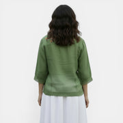 Blusa de Algodón y Lino para Mujer