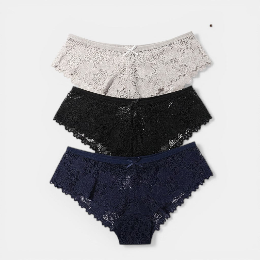 Pack de 3 Bragas Mujer – Ropa Interior Cómoda y Versátil