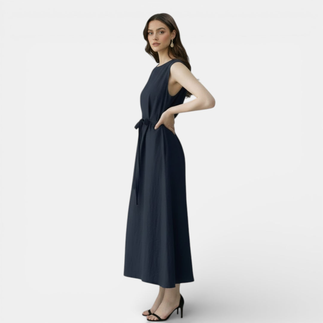 Vestido Mujer Algodón Lino Verano