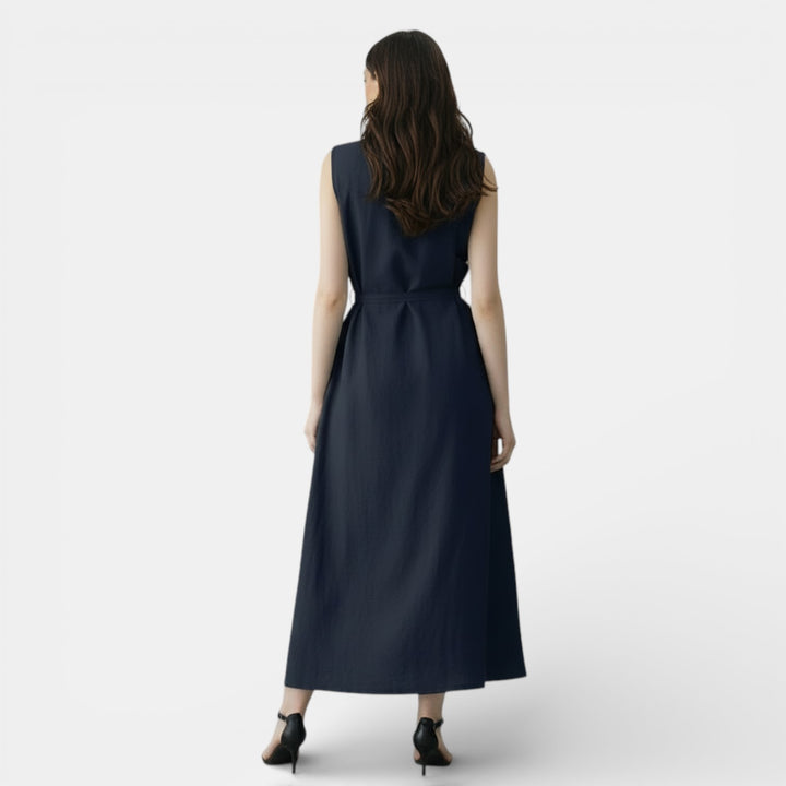 Vestido Mujer Algodón Lino Verano