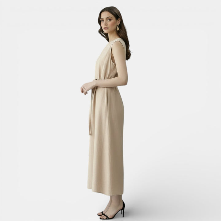 Vestido Mujer Algodón Lino Verano
