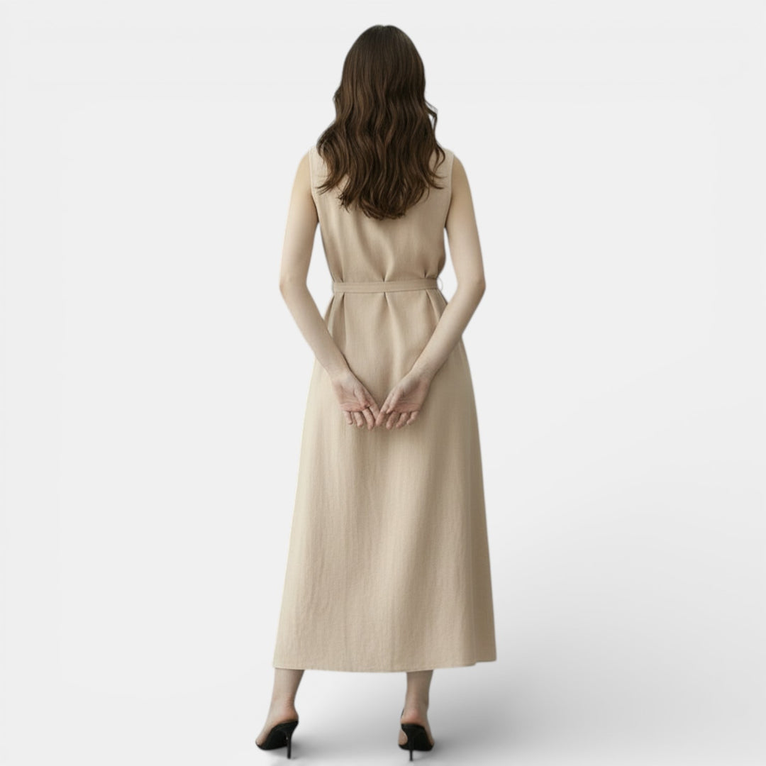 Vestido Mujer Algodón Lino Verano