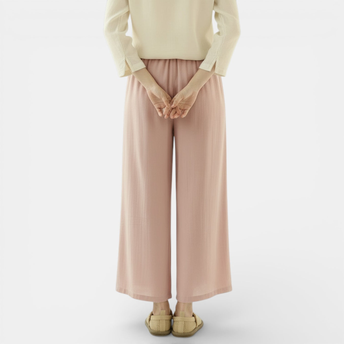 Women's Summer Linen and Cotton Wide-Leg Pants