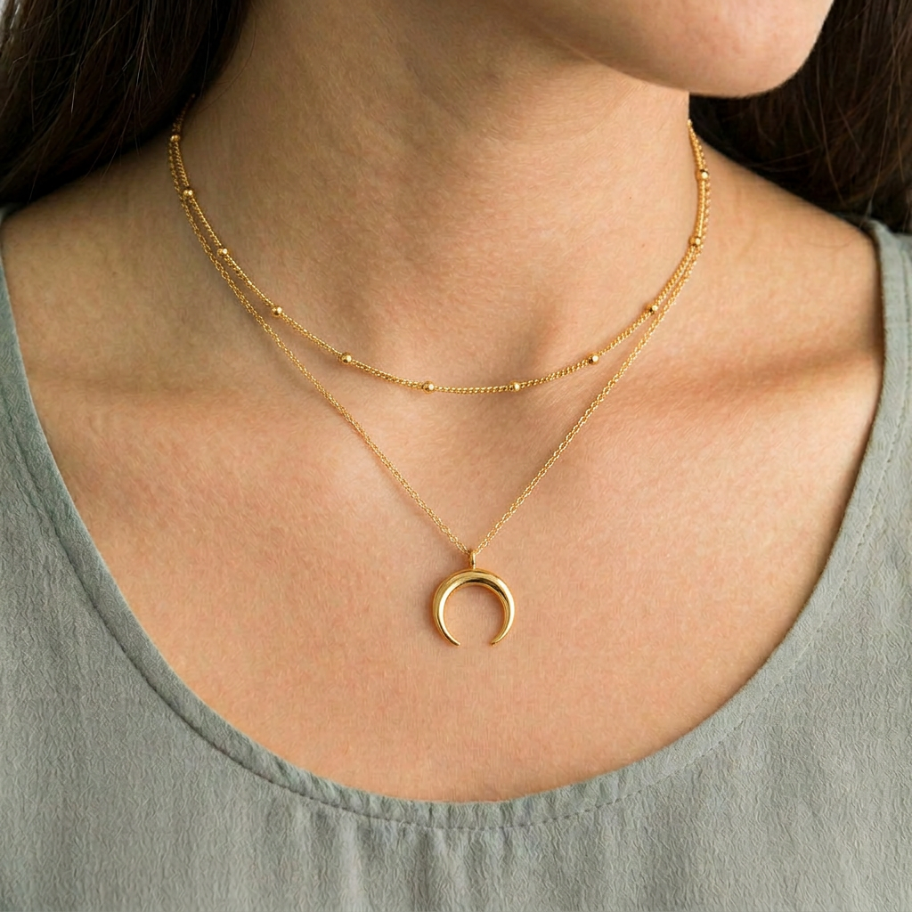 Women's Double Gold Plated Necklace