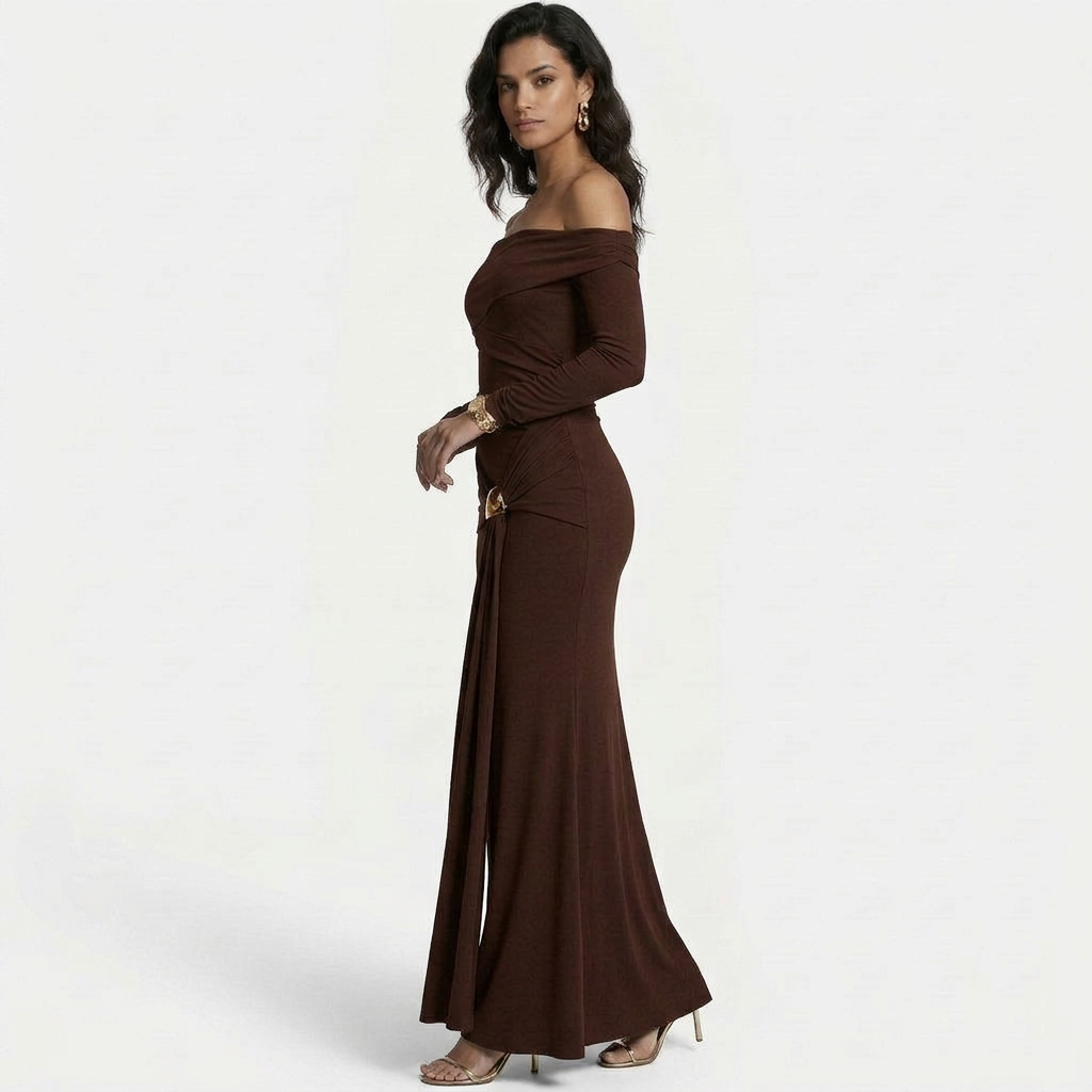 Vestido Maxi Mujer Hombros