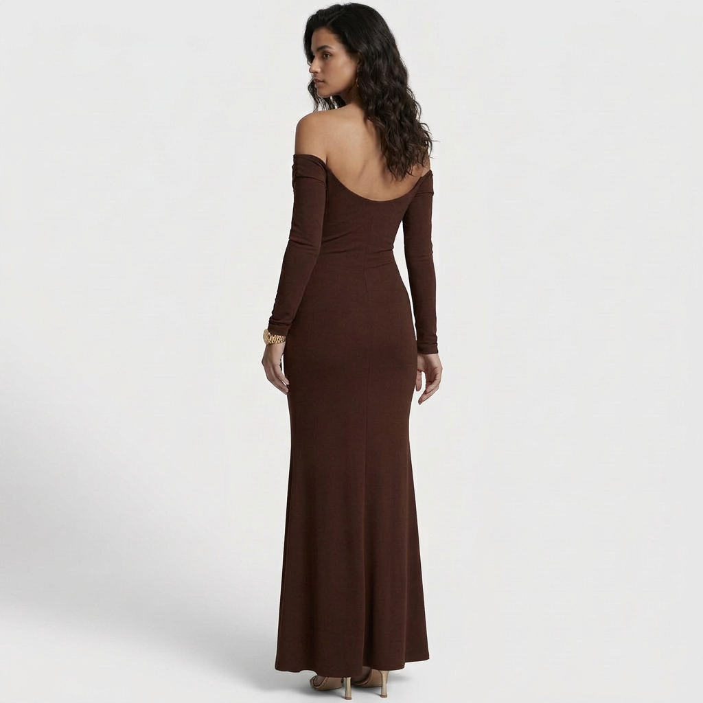 Vestido Maxi Mujer Hombros