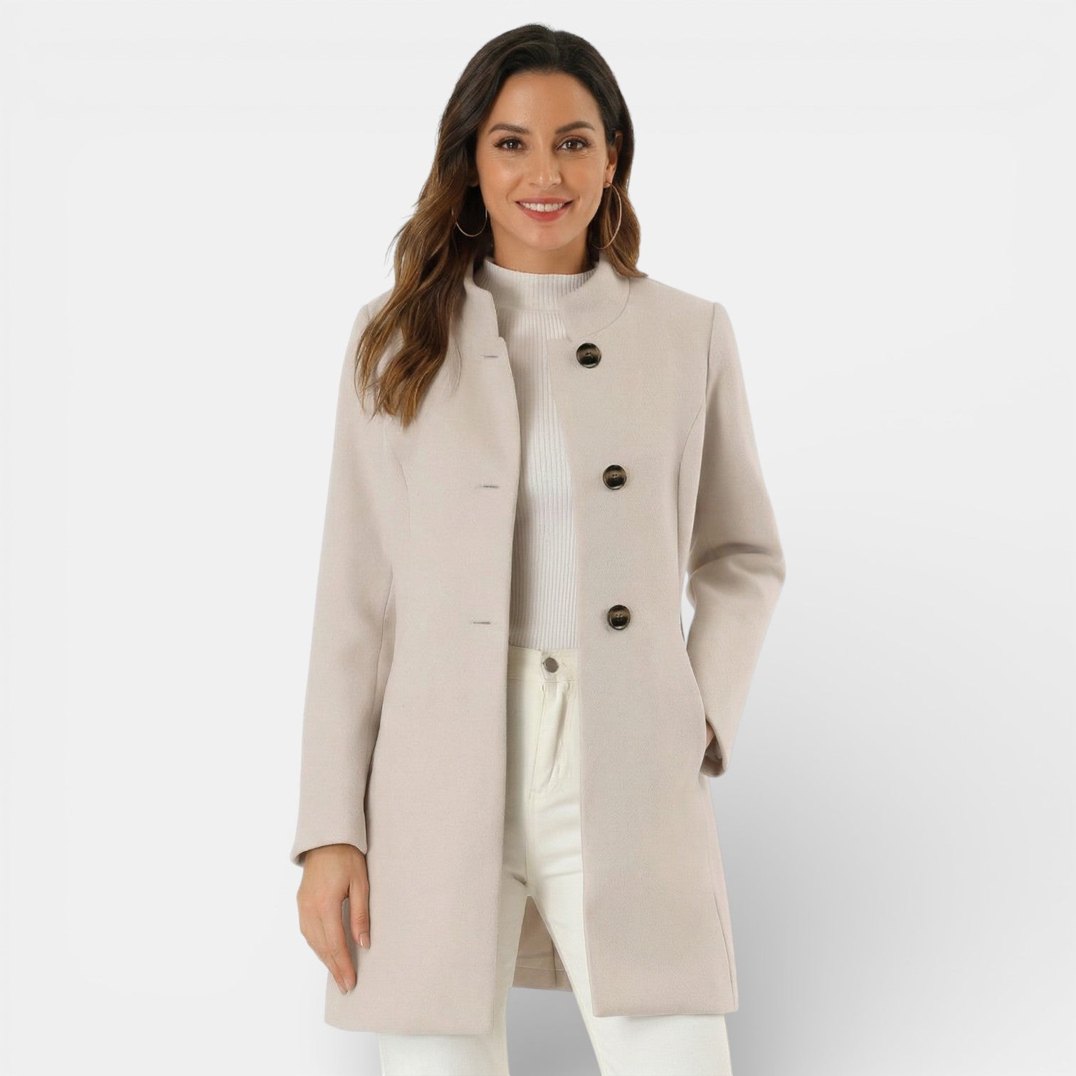 Gabardina Larga Mujer Casual